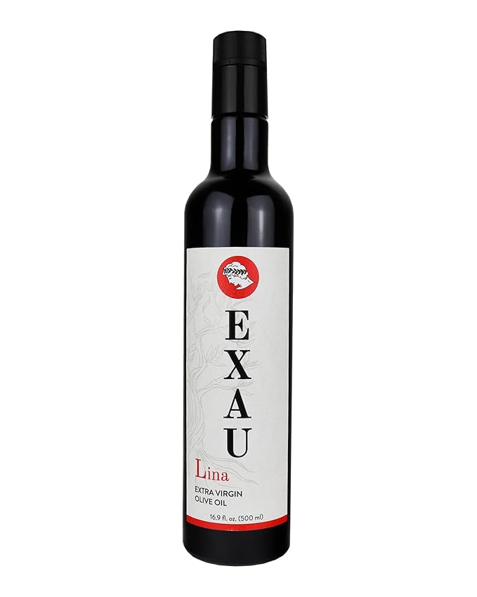 EXAU Extra Virgin Olive Oil - Lina, 897 mg/kg Polyphenol Rich Olive Oil, Cold Extracted Premium Italian EVOO Made in Italy, Use for Drinking Cooking and Finishing, 16.9 fl oz (500ml)