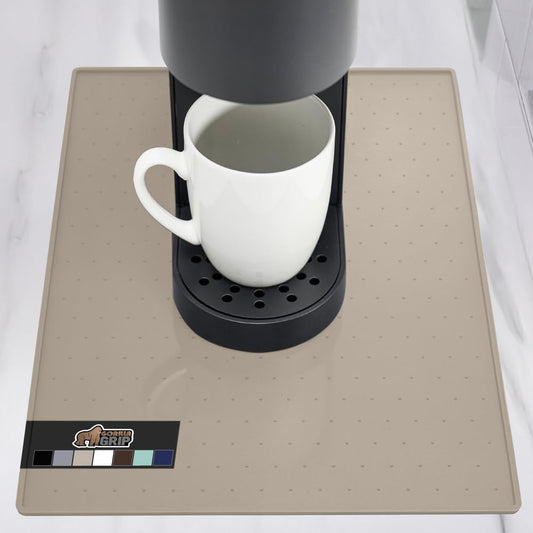 GORILLA GRIP Silicone Coffee Mat, Espresso Drink Bar Station Accessories, Waterproof Heat-Resistant Dish Drying Mats, Stay