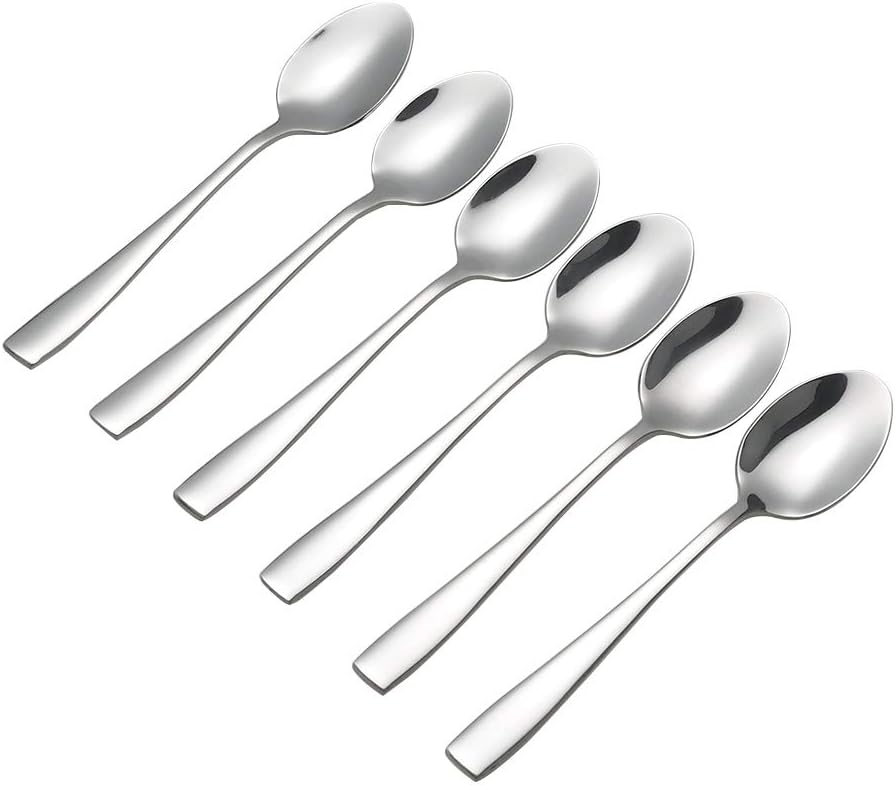 Asking 12-Piece Demitasse Espresso Spoons, Mini Coffee Spoon, 5.04" | Mirror Polished Spoon Silverware, Stainless Steel Small Spoons for for Home, Kitchen, Restaurant