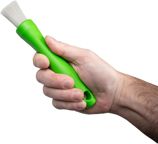 BrushAll® Wire Hand Brush with Ergonomic Handle and Tightly Packed Bristles for Kitchen, Garage, Indoor, Outdoor (Nylon)