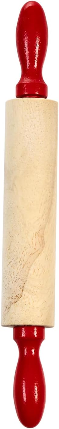 Colorations Natural Wood Rolling Pins for Kids, Set of 6, Ages 3+, PreK+ | 7" L, Class Pack, Party Pack - For Dough, Clay, Sculpting