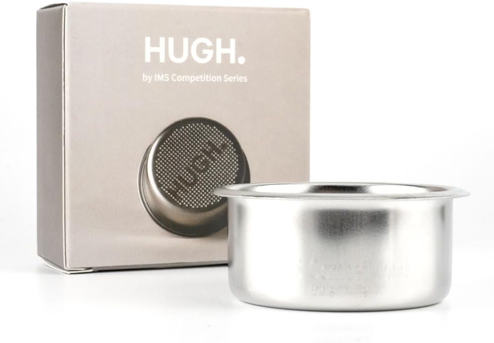 IMS B60 H26 51mm Precision Filter Basket — Authentic Italian IMS Competition Basket — 593 Holes, 14-18g — Fits Leverpresso, De'Longhi Dedica EC685, Casabrews | 304 Stainless Steel by HUGH