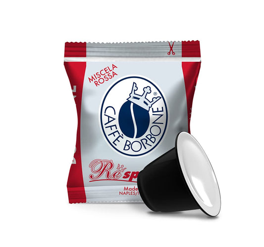 Caffe Borbone Nespresso Compatible Espresso Pods, Red Blend, Freshly Roasted and Packaged in Italy - 50 Individually Wrapped
