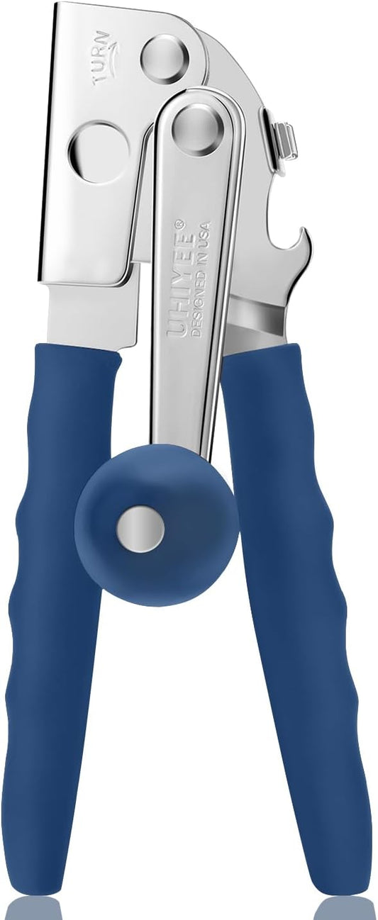 Commercial Can Opener, UHIYEE Hand Crank Can Opener Manual Heavy Duty with Comfortable Extra-long Handles, Oversized Knob,