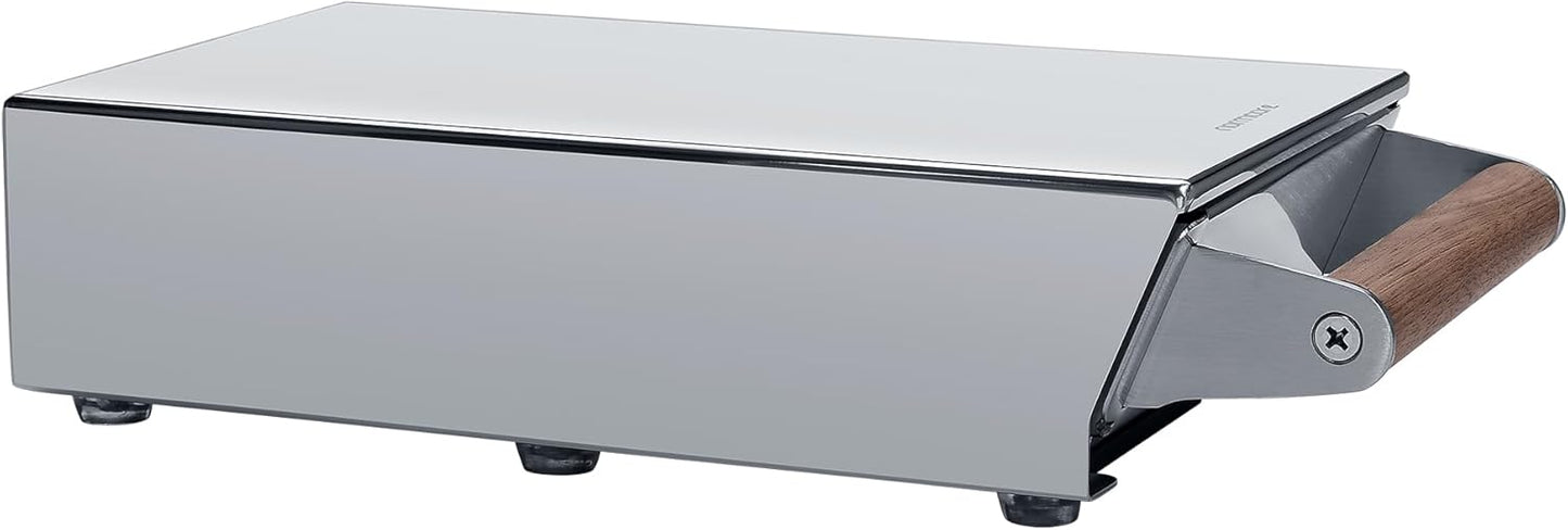 Normcore Espresso Knocker Drawer, Coffee Knock Box with Shock Absorbing Removable Knock Bar and Non-Slip Base, Mirror Finish