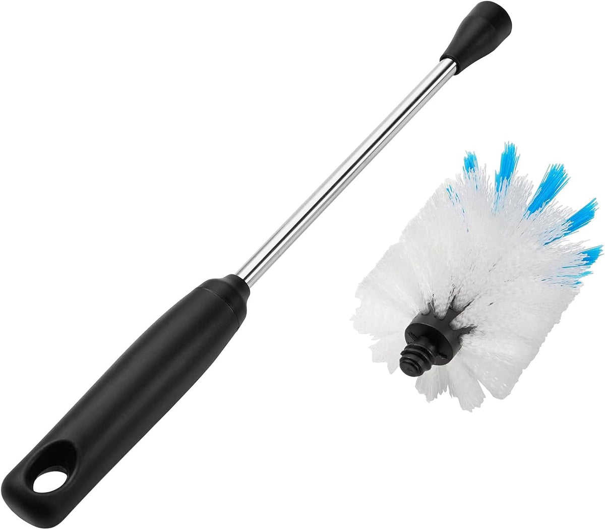 MOSOLAN Stainless Steel Bottle Brush with Replaceable Head, 13 in - 15 in