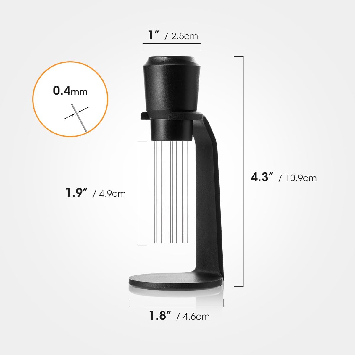 Aieve WDT Tool Espresso, Magnetic Coffee Distribution Tool Compatible with Ninja Luxe Cafe, 10 Needle Coffee Stirrer for Breville Barista Espresso Accessories (Magnetic &amp; Adhesive Mount)