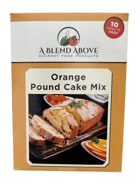 A Blend Above Orange Pound Cake Mix, Easy to Bake, 10 Minute Prep, 10 Servings, Delicious Orange Drissle, Moist and Rich