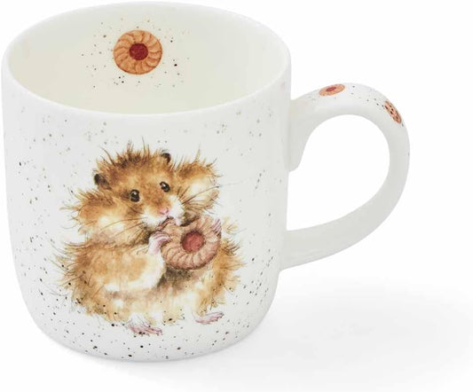 Royal Worcester Wrendale Designs Farmhouse Style Mug, Diet Starts Tomorrow - 14 oz Fine Bone China Mug with Hamster