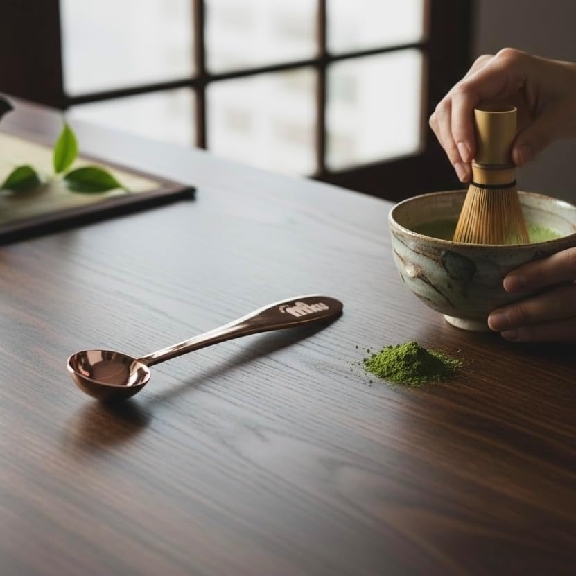 MATCHA MAKU- Stainless Steel 1 g Measuring Spoon for Matcha, Tea, Powder &amp; Liquids – 304 Food Grade Scoop for All Ingredients 4.6" Lenght