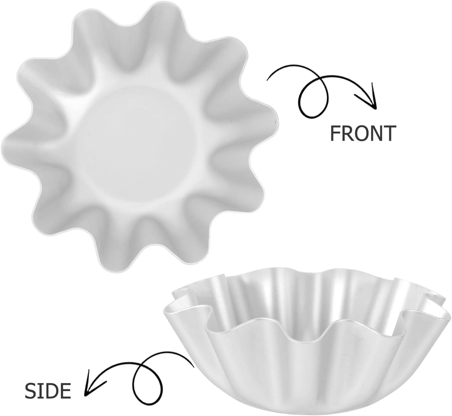 Kichvoe 6Pcs Tart Molds, Aluminum Mini Flan Molds 2.75x3x1.18inch | Detachable &amp; Heat-Resistant, Non-Stick Tart Shells Mini for Bakers, Moms &amp; Dessert Lovers, Easy to Clean &amp; reusable