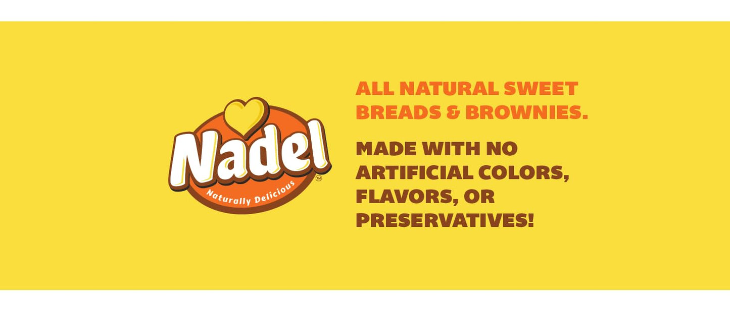 Nadel - NATURALLY DELICIOUS BANANA CHOCOLATE CHIP CAKE SLICES (12 Pack) Sweet Breads & Cakes, Back to School lunch snack, breakfast bar