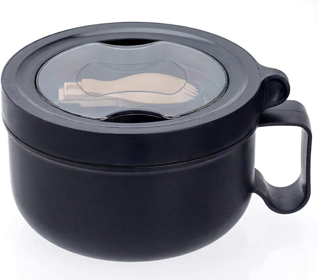 Microwave Bowl with Lids,Ramen Bowl,28oz Microwave Soup Mugs with Handles ,for Soup and Instant Noodles,Oatmeal, Gumbo, Salad, College Dorm Room Essentials for Girls for Boys Apartment Essentials