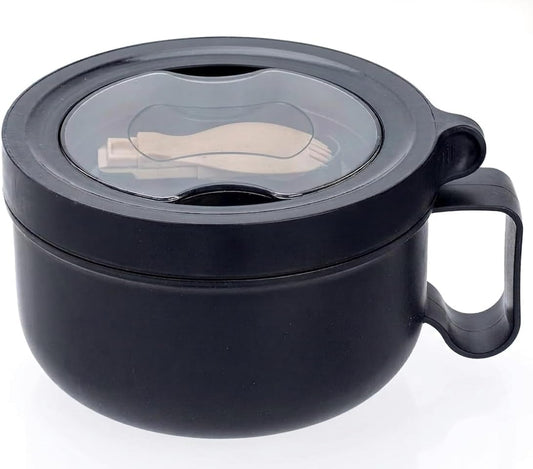 Microwave Bowl with Lids,Ramen Bowl,28oz Microwave Soup Mugs with Handles ,for Soup and Instant Noodles,Oatmeal, Gumbo, Salad, College Dorm Room Essentials for Girls for Boys Apartment Essentials