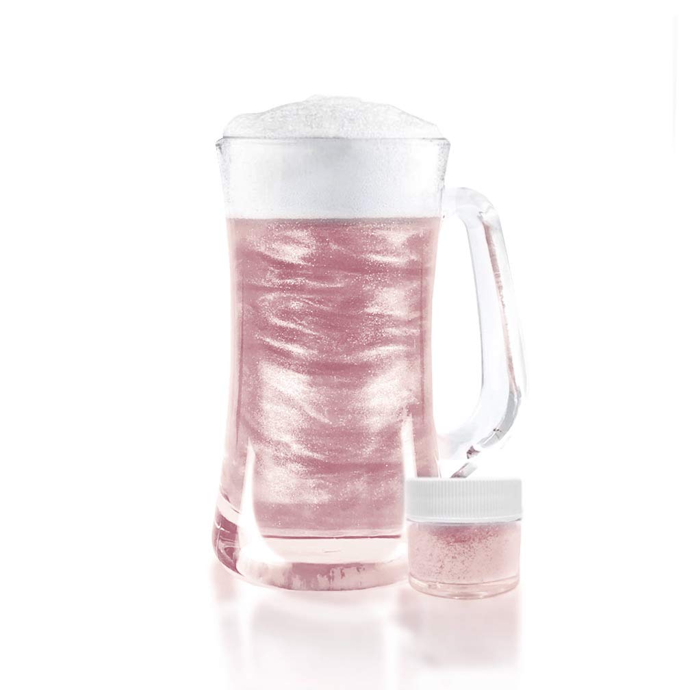 Light Pink BREW GLITTER Edible Glitter For Drinks, Cocktails, Beer, Garnish Glitter &amp; Beverages | KOSHER &amp; HALAL Certified | 100% Edible &amp; Food Grade | Vegan, Gluten, Nut Free (45g Shaker, Light Pink)