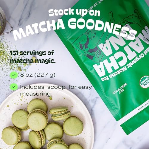 MATCHA DNA Certified Organic Matcha Green Tea Powder (12 oz BAG)