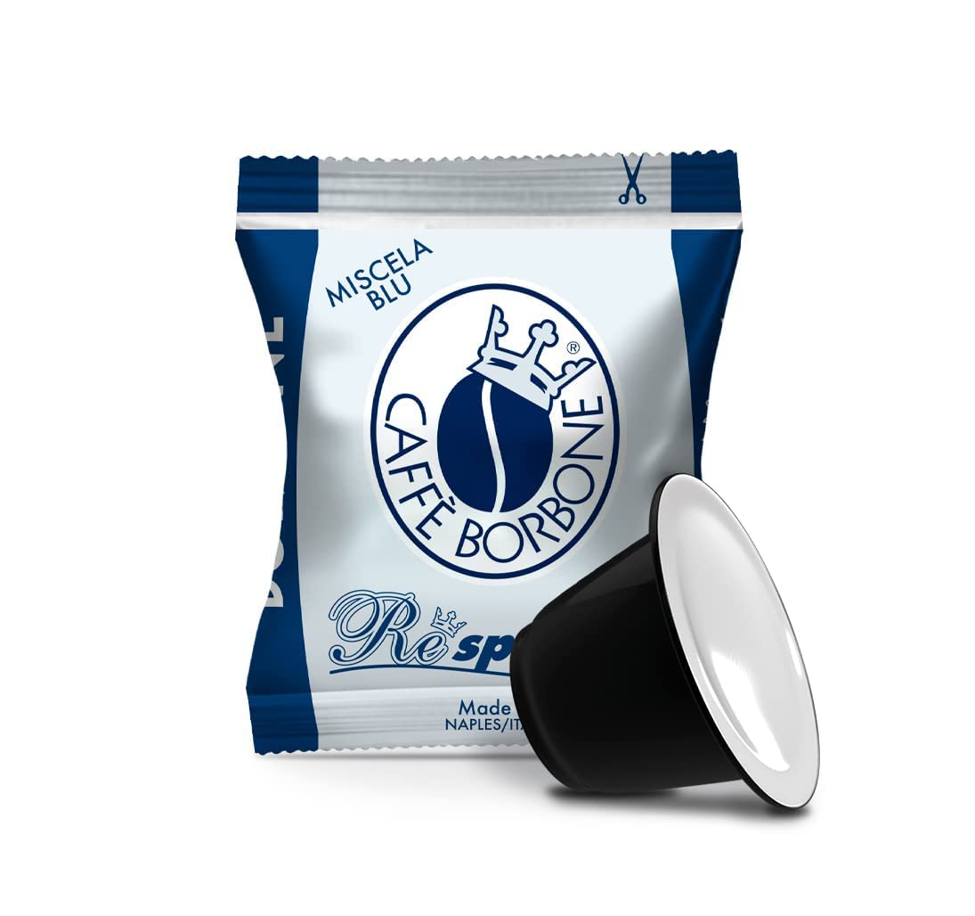 Caffè Borbone Miscela Blu Espresso Pods Compatible with Nespresso Original Machines, Dark Roast Blue Blend, 100 Count Espresso Coffee Pods