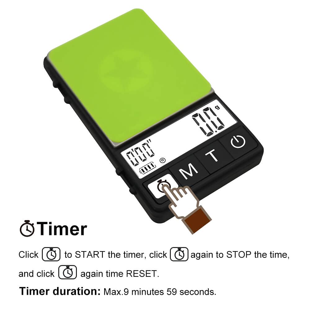 (Latest Version) Espresso Scale with Timer 1000g x 0.1g