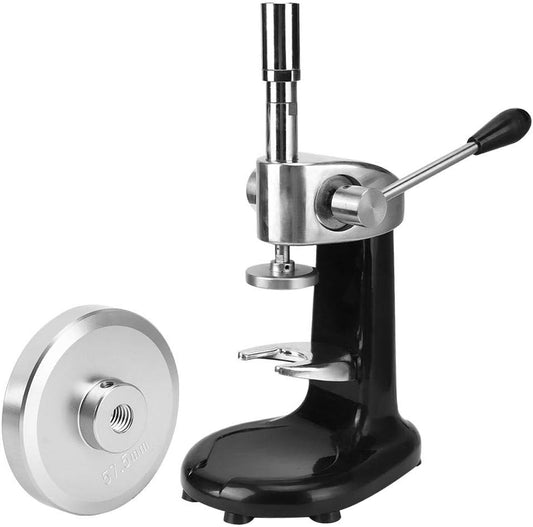 Coffee Tamper, Stainless Steel Manual Quantitative Coffee Tamper Powder Pressing Machine Espresso Tamper Coffee Bean Press with 2 Base