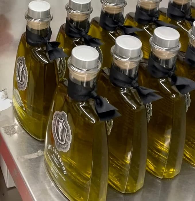 The Governor Premium Extra Virgin Olive Oil - Unfiltered, Cold-Pressed, Single Origin Lianolia - Peppery, Robust, Floral, Fruity Notes - Rich in Natural Polyphenols (1182 mg/kg), Oleocanthal, Antioxidants, Case of 12