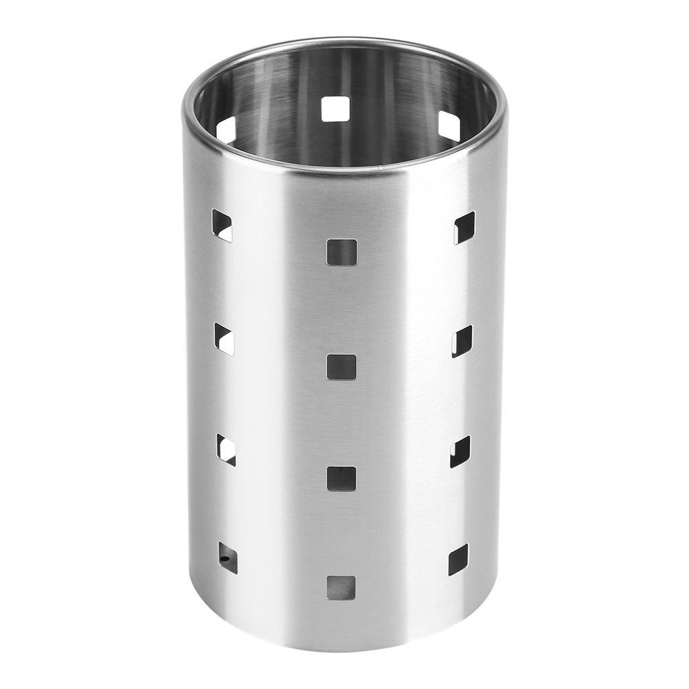 Fdit Chopsticks Holder Tall Stainless Steel Draining 10 x 17 cm