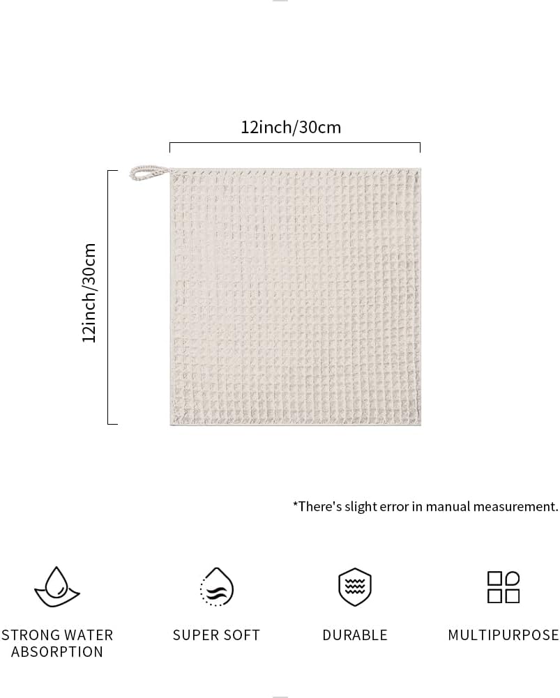 watchget 4 Pack Microfiber Espresso Barista Cleaning Towels, Khaki