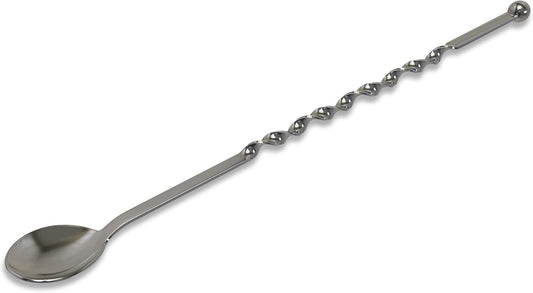 Rattleware Elegant Swirl Stem Bar Twist 11.5" Stirrer/Spoon - Commercial Grade Stainless Steel, Ideal for Drink & Coffee