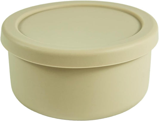 XU&PEIQI Silicone Food Storage Containers & Round Bowls with Lids - Meal Prep Containers for Kitchen Serving, Salad & Lunch