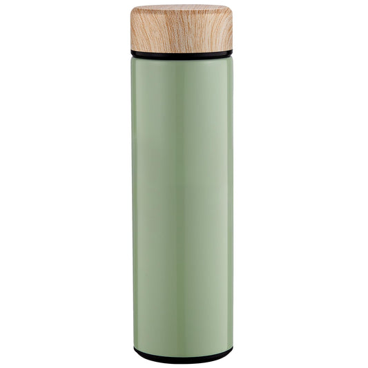 15oz Water Bottle Stainless Steel Thermos Flask - Insulated Vacuum, Leak Proof, Keeps Drinks Hot/Cold - Ideal for Coffee, Tea, Water - Green