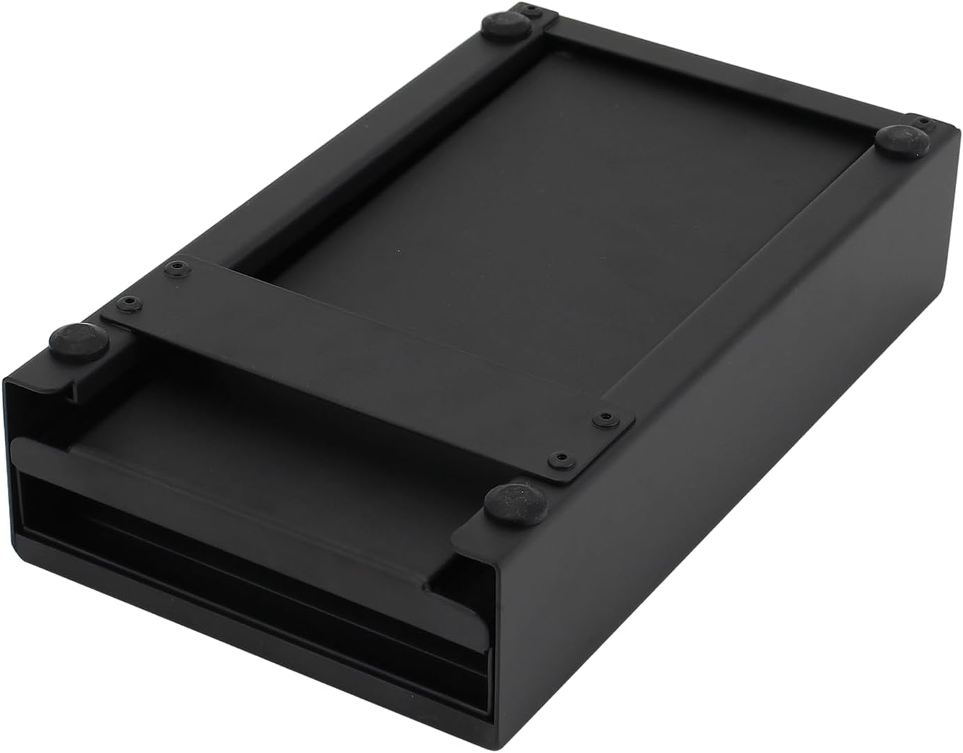 DIBTSA Espresso Knock Box Drawer, Stainless Steel Coffee Grounds Container with Removable Rubber Knock Bar and Non-slip Base, Mini 9.29 x 5.43 x 2.08 inches (Black)