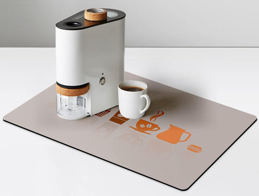 Golener Thick Coffee Maker Bar Mat Countertop,Quick dry mat,Bar Drying Mat,Coffee Bar Tray for Countertop,Coffee Nook