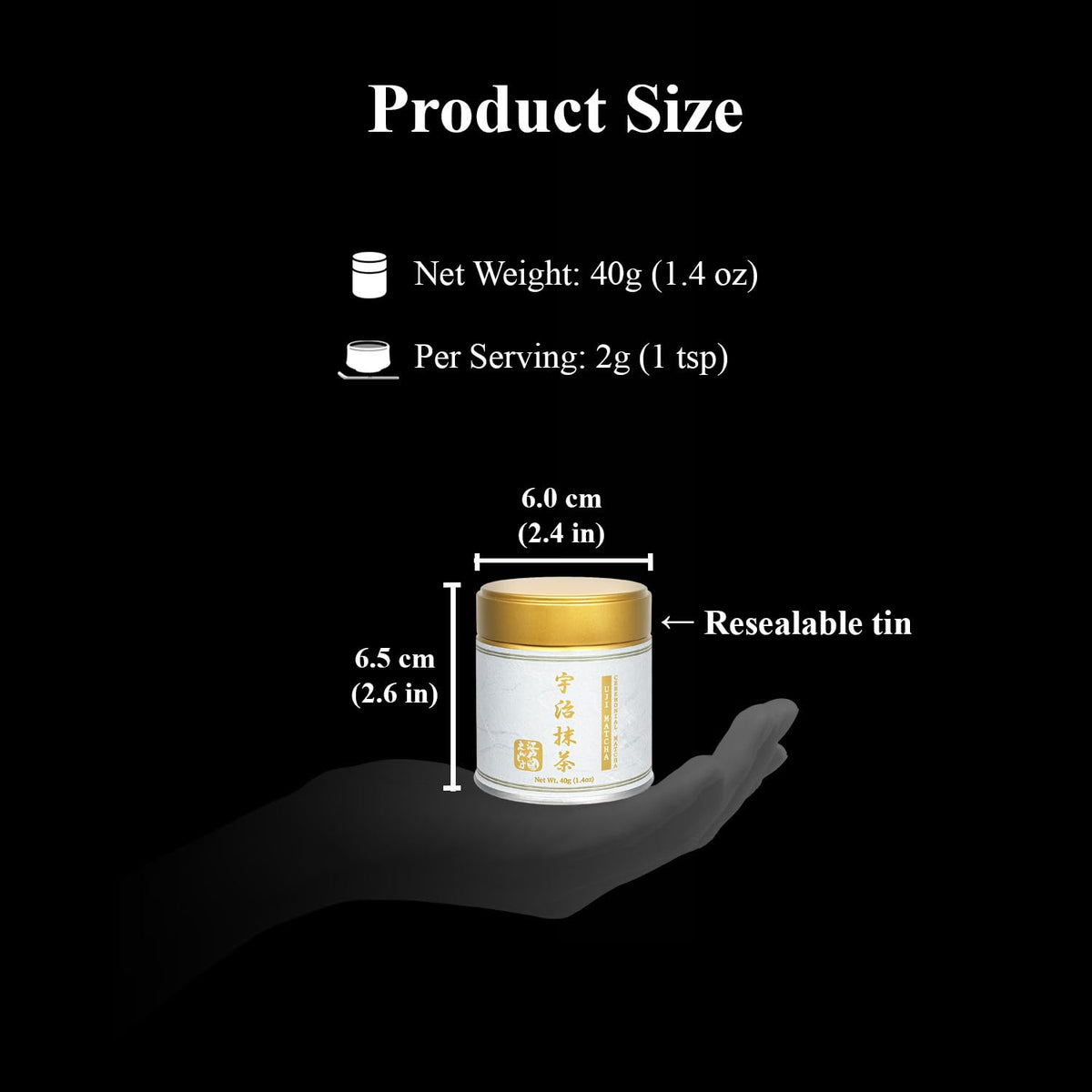 YEDOENSIS KYOTO Uji Matcha - Ceremonial Matcha Powder (1.4 oz) | First Harvest, Stone-Ground, Sweet Umami, Ceremonial Grade, Grown and Crafted in Uji, Japan