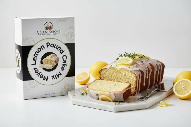A Blend Above Lemon Pound Cake Mix, Zesty Sunshine, Easy to Bake, 10 Minute Prep, 10 Servings, Delicious Lemon Drizzle, Moist and Rich Pound Cake, 0 Grams of Fat
