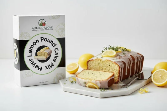 A Blend Above Lemon Pound Cake Mix, Zesty Sunshine, Easy to Bake, 10 Minute Prep, 10 Servings, Delicious Lemon Drizzle, Moist and Rich Pound Cake, 0 Grams of Fat
