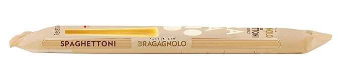 Pastificio Bragagnolo, Spaghettoni 805 Bronze-Drawn, 100% Italian Pasta, Made with Durum Wheat Semolina Flour, Non GMO (1 Pound Bag)