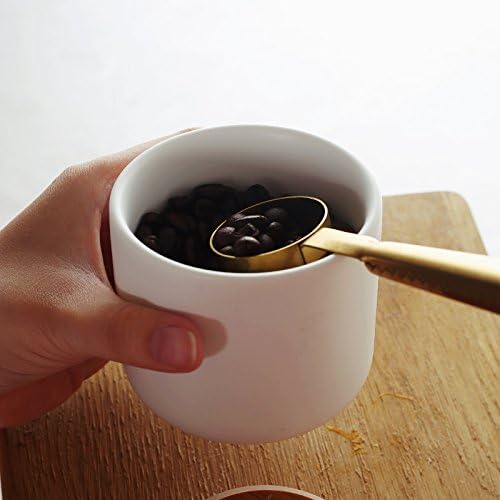 Ceramic Food Storage Jar Canister Modern Design Food Canisters with Airtight Seal Bamboo Lid,Loose Tea Coffee Spice Nuts Snacks Seasonings Storage Jar Canister Caddy (black 7.03oz/200ml)