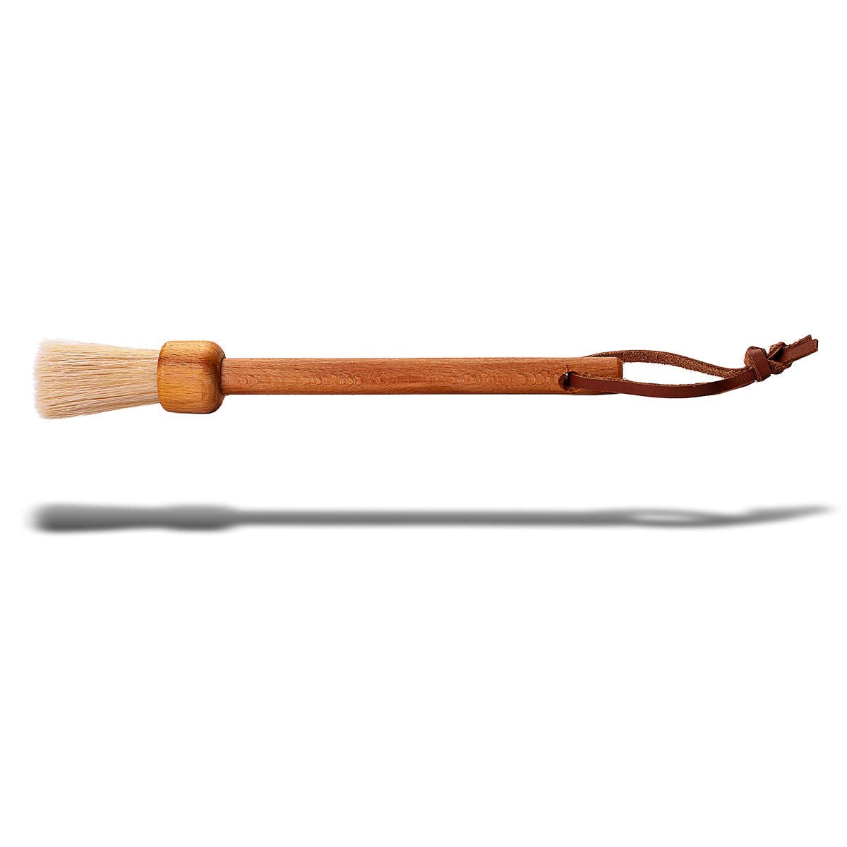 Valentino Garemi Coffee Machine Brush – Espresso & Cappuccino Cleaning Tool – Traditional & Classic Ergonomic Design with Real Wood & Genuine Boar