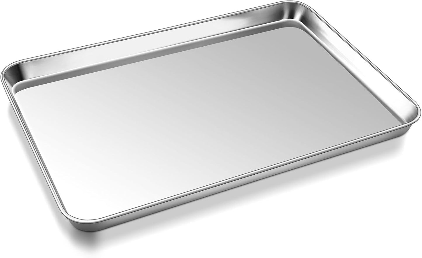 P&P CHEF 17.3 Inch Baking Cookie Sheet, Oven Pan Tray Stainless Steel Sheet Pan for Kitchen, Oven Ba