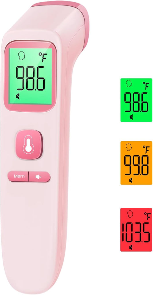 No-Touch Thermometer for Adults and Kids, Digital Accurate Baby Thermometer with Fever Alarm, 1 Second Fast Result, Easy to