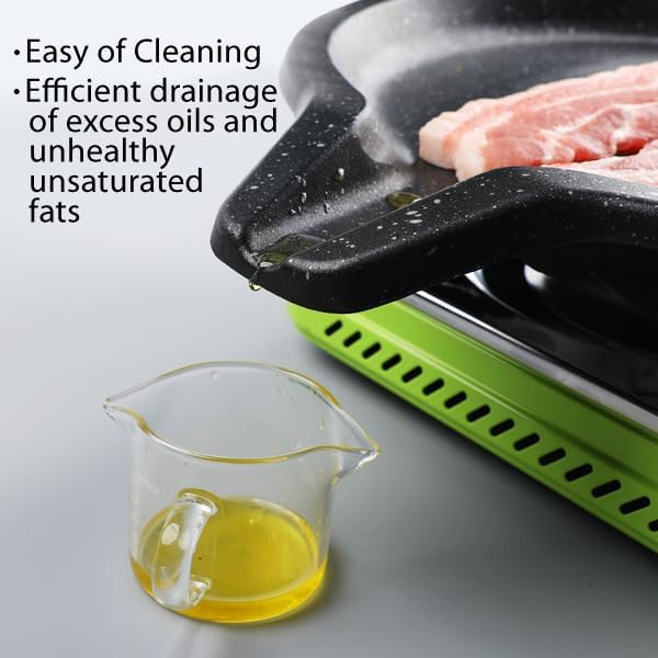 Stovetop Korean BBQ Grill Pan, 13.4 inch, Cast Aluminum, for indoor outdoor