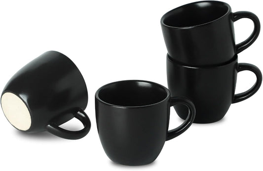 Hasense Ceramic 3 OZ Espresso Cups, Porcelain Espresso Demitasse Cups Set of 4 for Double shot, Lungo and Ristretto, Tiny