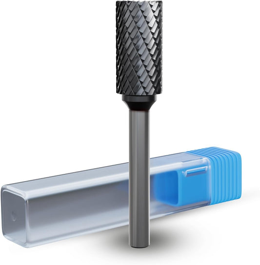 CATITO Cylinder End Cut Die Grinder Bit, Cut Carbide Rotary Burr for Steel, Wood and Metal Working, Engraving, polishing and