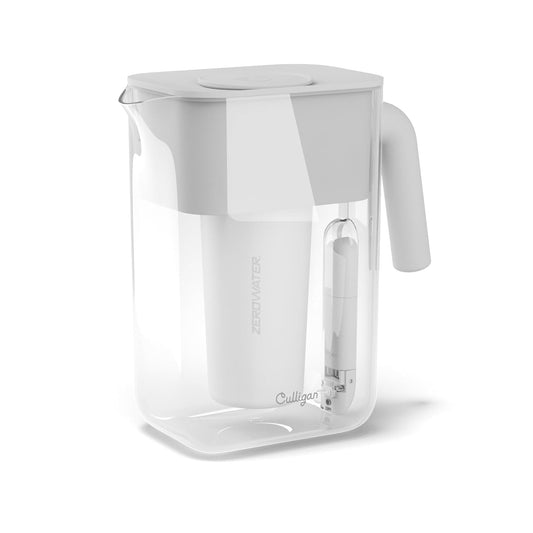 Culligan with ZeroWater Technology 12-Cup Water Filter Pitcher – Includes 5-Stage Advanced Water Filter, IAPMO Certified to