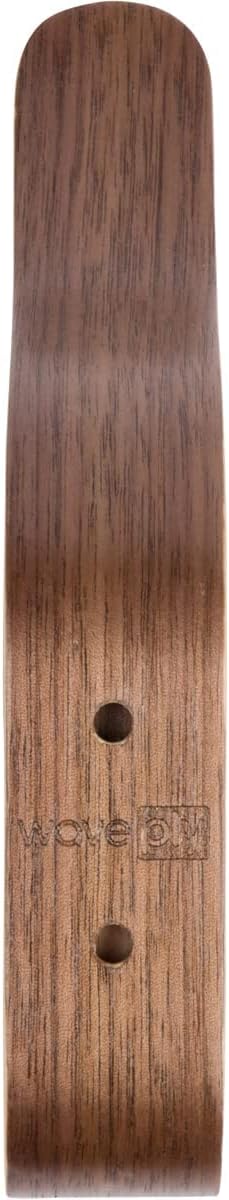 Plywood Wall Hooks Set of 4 Wood Coat Hooks Hanging Clothes Hats Robes Towels Wooden (Walnut)