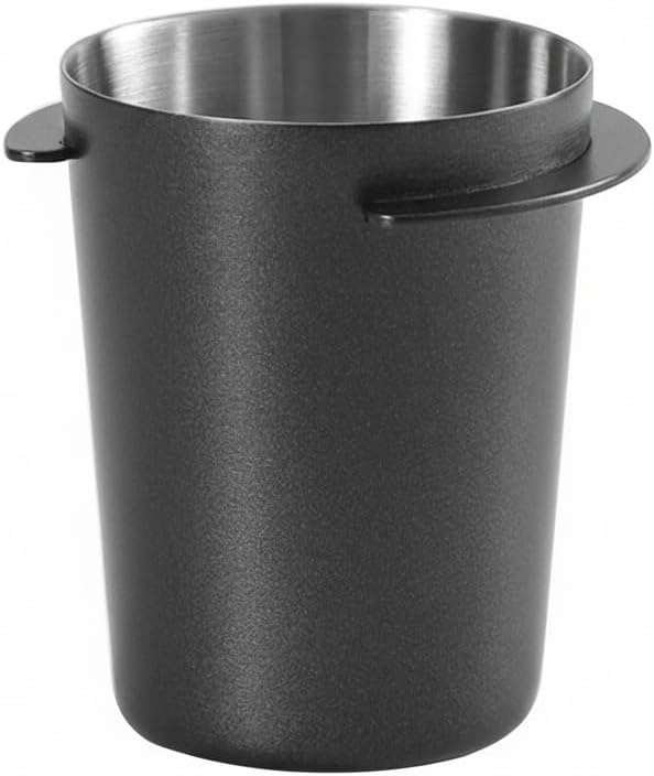 Coffee Dosing Cup 51mm, Stainless Steel Espresso Dosing Cup, Black Coffee Powder Feeder Part Replacement for Espresso Coffee Machine with 51mm Portafilter, 1Pcs