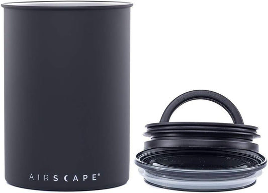AirScape Planetary Design Stainless Steel Coffee Canister | Food Storage Container | US Patented Inner Plunger Lid REMOVES