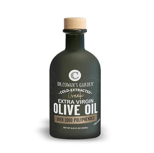 Dr. Cowan’s Garden 1000+ Polyphenol Greek Extra Virgin Olive Oil - Single Estate Extra Virgin Olive Oil with Highest