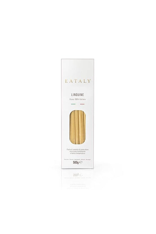 Eataly Italian Linguine Pasta Noodles - 500g (17 oz.) Box -Authentic Durum Semolina Wheat - Made in Italy- Dried Pasta for