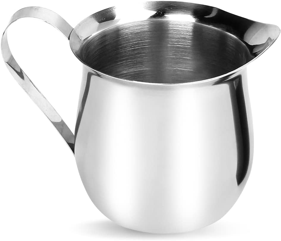 Rolin Roly 240ML Milk Frothing Pitcher Stainless Steel Small Bell-Shaped Creamer Coffee Jug for Bari