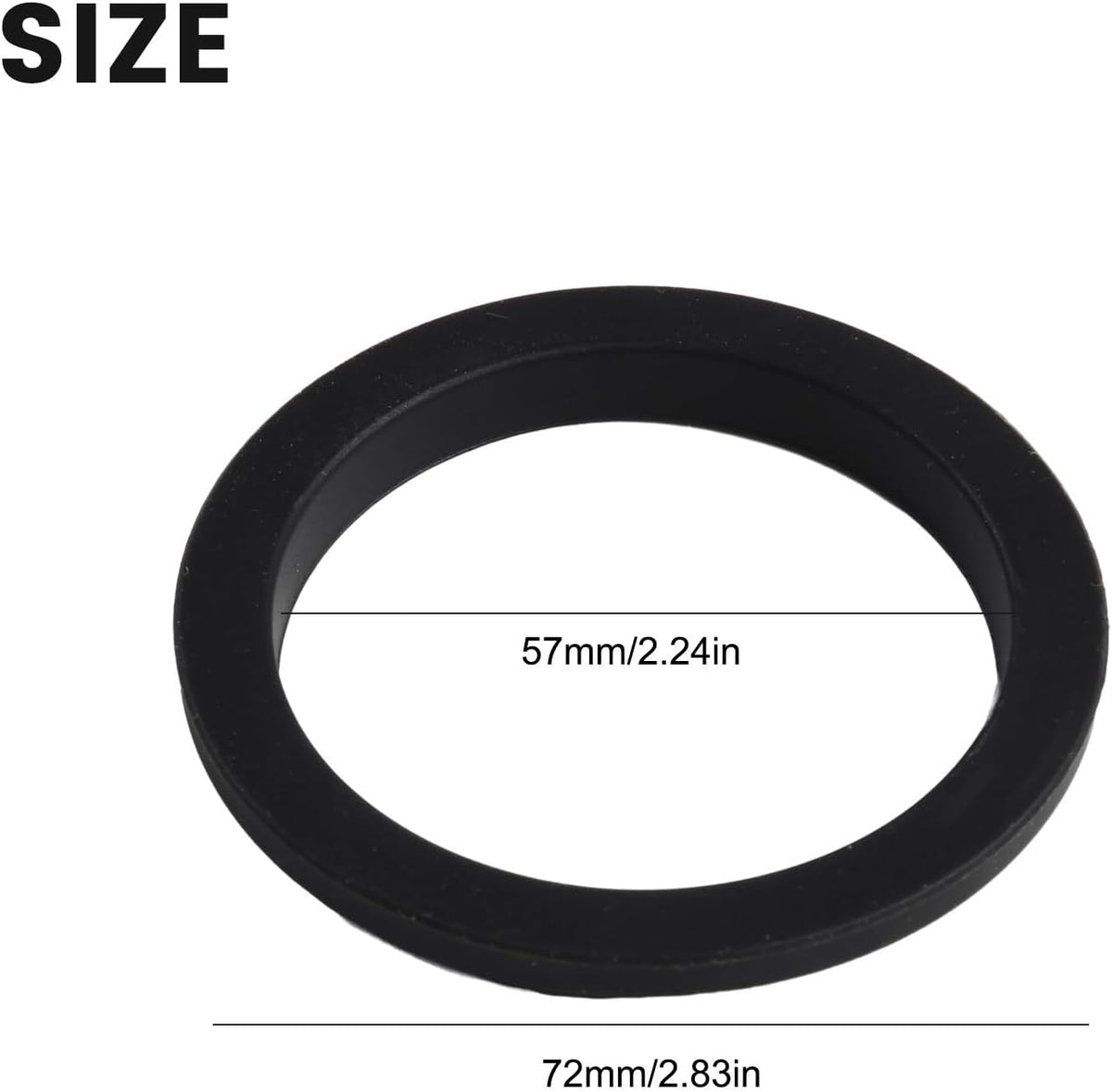 Fit For Nuova for SIMONELLI APPIA 1/2/Life, For Nuova for SIMONELLI Appia for Espresso Machine Group Head, Silicone Rubber Conical Gasket, Black, Replacement Part, 72X57x9x5mm (1PCS)